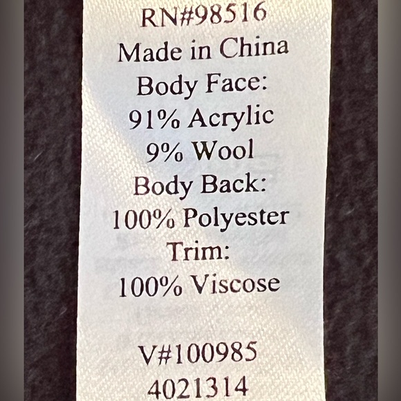 Coldwater Creek Black White Zip Front Hybrid Sweater Jacket Fleece Back XL - Picture 9 of 10